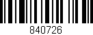 Código de barras (EAN, GTIN, SKU, ISBN): '840726'