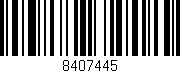 Código de barras (EAN, GTIN, SKU, ISBN): '8407445'