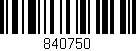 Código de barras (EAN, GTIN, SKU, ISBN): '840750'
