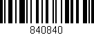Código de barras (EAN, GTIN, SKU, ISBN): '840840'