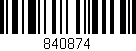 Código de barras (EAN, GTIN, SKU, ISBN): '840874'