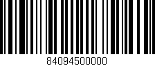 Código de barras (EAN, GTIN, SKU, ISBN): '84094500000'