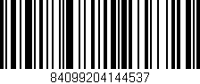 Código de barras (EAN, GTIN, SKU, ISBN): '84099204144537'