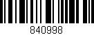 Código de barras (EAN, GTIN, SKU, ISBN): '840998'