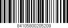 Código de barras (EAN, GTIN, SKU, ISBN): '84105800205209'