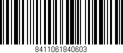 Código de barras (EAN, GTIN, SKU, ISBN): '8411061840603'