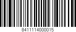 Código de barras (EAN, GTIN, SKU, ISBN): '8411114000015'
