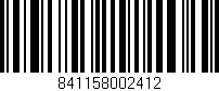 Código de barras (EAN, GTIN, SKU, ISBN): '841158002412'