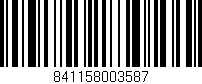 Código de barras (EAN, GTIN, SKU, ISBN): '841158003587'