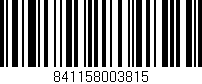 Código de barras (EAN, GTIN, SKU, ISBN): '841158003815'