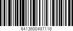 Código de barras (EAN, GTIN, SKU, ISBN): '8413600497118'
