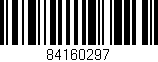 Código de barras (EAN, GTIN, SKU, ISBN): '84160297'