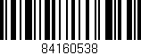 Código de barras (EAN, GTIN, SKU, ISBN): '84160538'