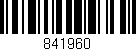 Código de barras (EAN, GTIN, SKU, ISBN): '841960'