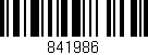 Código de barras (EAN, GTIN, SKU, ISBN): '841986'
