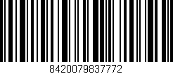 Código de barras (EAN, GTIN, SKU, ISBN): '8420079837772'