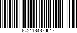 Código de barras (EAN, GTIN, SKU, ISBN): '8421134870017'