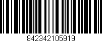 Código de barras (EAN, GTIN, SKU, ISBN): '842342105919'