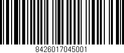 Código de barras (EAN, GTIN, SKU, ISBN): '8426017045001'