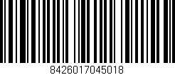 Código de barras (EAN, GTIN, SKU, ISBN): '8426017045018'