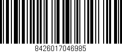 Código de barras (EAN, GTIN, SKU, ISBN): '8426017046985'