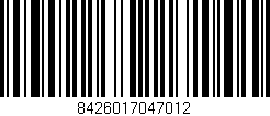 Código de barras (EAN, GTIN, SKU, ISBN): '8426017047012'