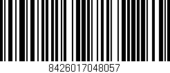 Código de barras (EAN, GTIN, SKU, ISBN): '8426017048057'