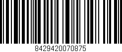 Código de barras (EAN, GTIN, SKU, ISBN): '8429420070875'