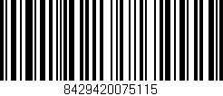 Código de barras (EAN, GTIN, SKU, ISBN): '8429420075115'
