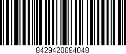 Código de barras (EAN, GTIN, SKU, ISBN): '8429420094048'