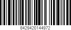 Código de barras (EAN, GTIN, SKU, ISBN): '8429420144972'