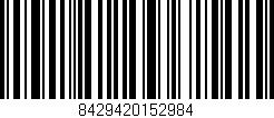 Código de barras (EAN, GTIN, SKU, ISBN): '8429420152984'