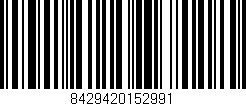 Código de barras (EAN, GTIN, SKU, ISBN): '8429420152991'