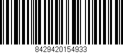 Código de barras (EAN, GTIN, SKU, ISBN): '8429420154933'