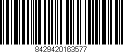 Código de barras (EAN, GTIN, SKU, ISBN): '8429420163577'