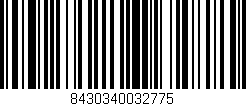 Código de barras (EAN, GTIN, SKU, ISBN): '8430340032775'