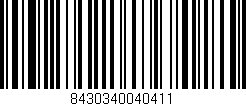 Código de barras (EAN, GTIN, SKU, ISBN): '8430340040411'