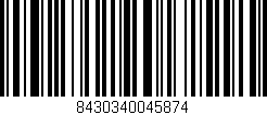 Código de barras (EAN, GTIN, SKU, ISBN): '8430340045874'