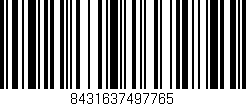 Código de barras (EAN, GTIN, SKU, ISBN): '8431637497765'