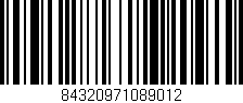 Código de barras (EAN, GTIN, SKU, ISBN): '84320971089012'