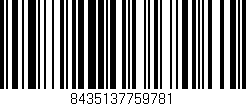 Código de barras (EAN, GTIN, SKU, ISBN): '8435137759781'