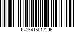 Código de barras (EAN, GTIN, SKU, ISBN): '8435415017206'