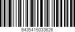 Código de barras (EAN, GTIN, SKU, ISBN): '8435415033626'