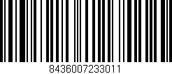 Código de barras (EAN, GTIN, SKU, ISBN): '8436007233011'