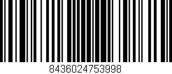 Código de barras (EAN, GTIN, SKU, ISBN): '8436024753998'