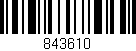 Código de barras (EAN, GTIN, SKU, ISBN): '843610'