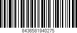 Código de barras (EAN, GTIN, SKU, ISBN): '8436581940275'