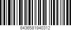 Código de barras (EAN, GTIN, SKU, ISBN): '8436581940312'