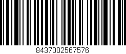 Código de barras (EAN, GTIN, SKU, ISBN): '8437002567576'