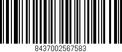 Código de barras (EAN, GTIN, SKU, ISBN): '8437002567583'